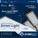 Motion Sensor Street Light | 24W | 45mm | Lense | Aluminium Body
